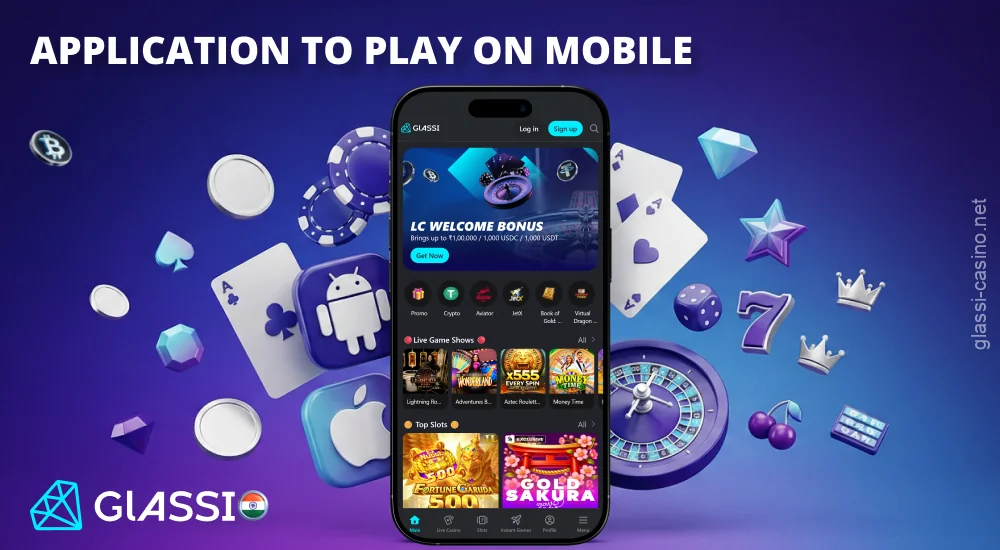 The Glassi Casino app for Android and iOS lets users play on their phones