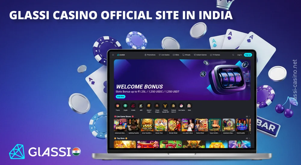 Glassi Casino is an online casino for players from India featuring fast payouts and a welcome bonus of up to 125%