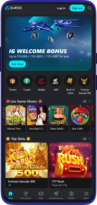 Glassi Casino app screenshot