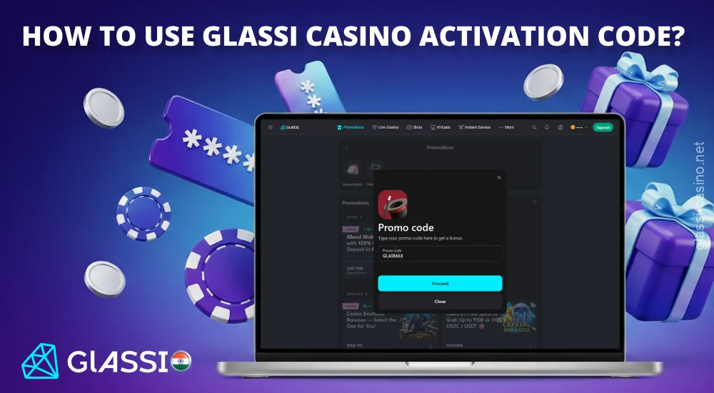 Sign up at Glassi Casino, enter the code, and make a deposit to receive your bonus